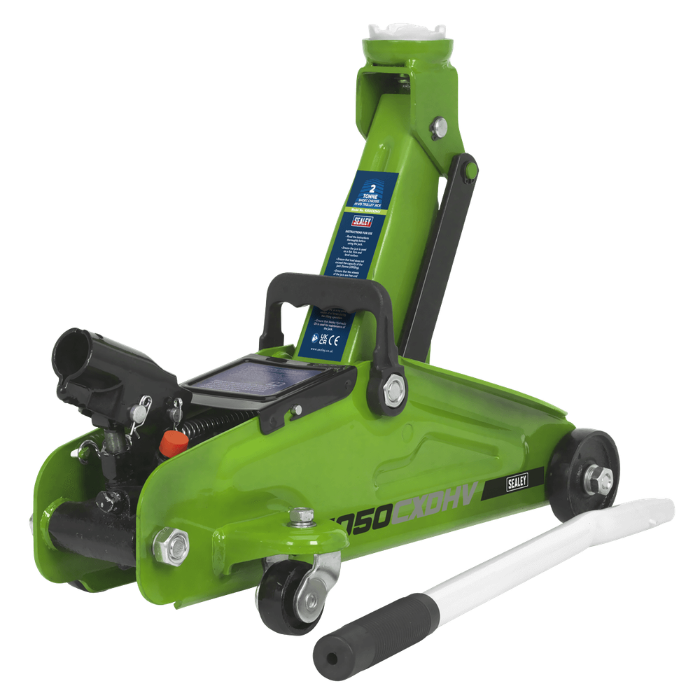 Sealey Short Chassis Hi Vis Trolley Jack with Case 2 Tonne