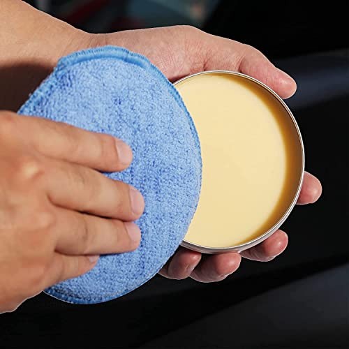 Microfiber Wax Applicator Pads, Car Wax Applicator, Buffing & Detail Blue
