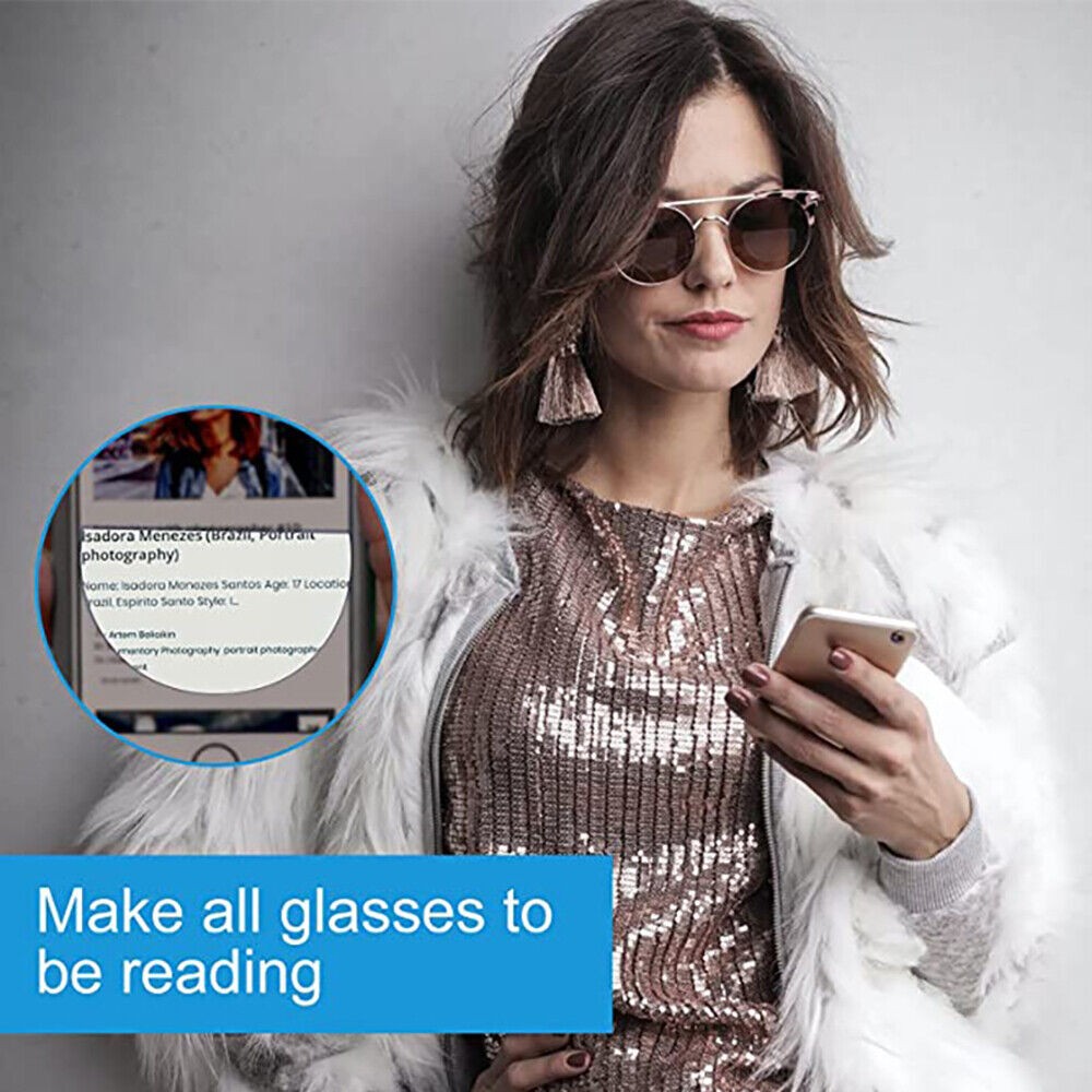 Reusable Stick-on Bifocal Lenses Reading Glasses Replacements Patch 1.0 - 5.0