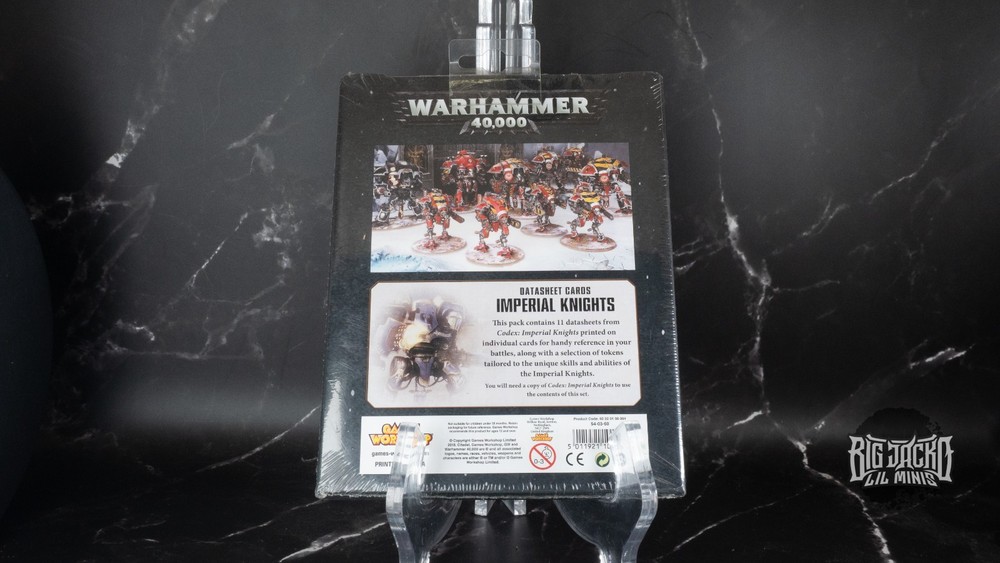 Imperial Knights Datasheet Cards Sealed OOP Warhammer 40K