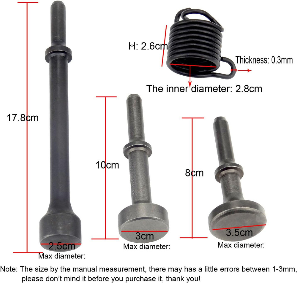 3Pcs Smoothing Pneumatic Air Hammer Pneumatic Chisel Bit Set