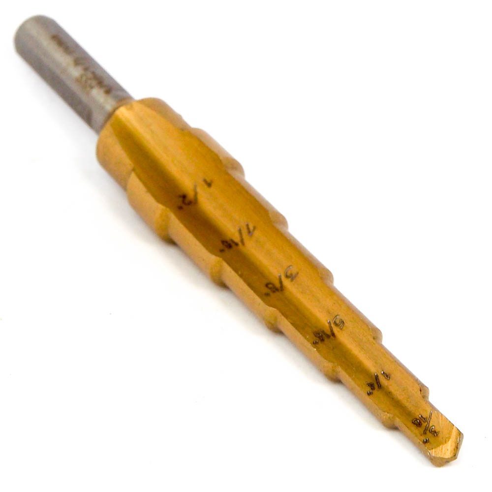 NULINE Multi-Step Drill 3/16"- 1/2" HSS TiN
