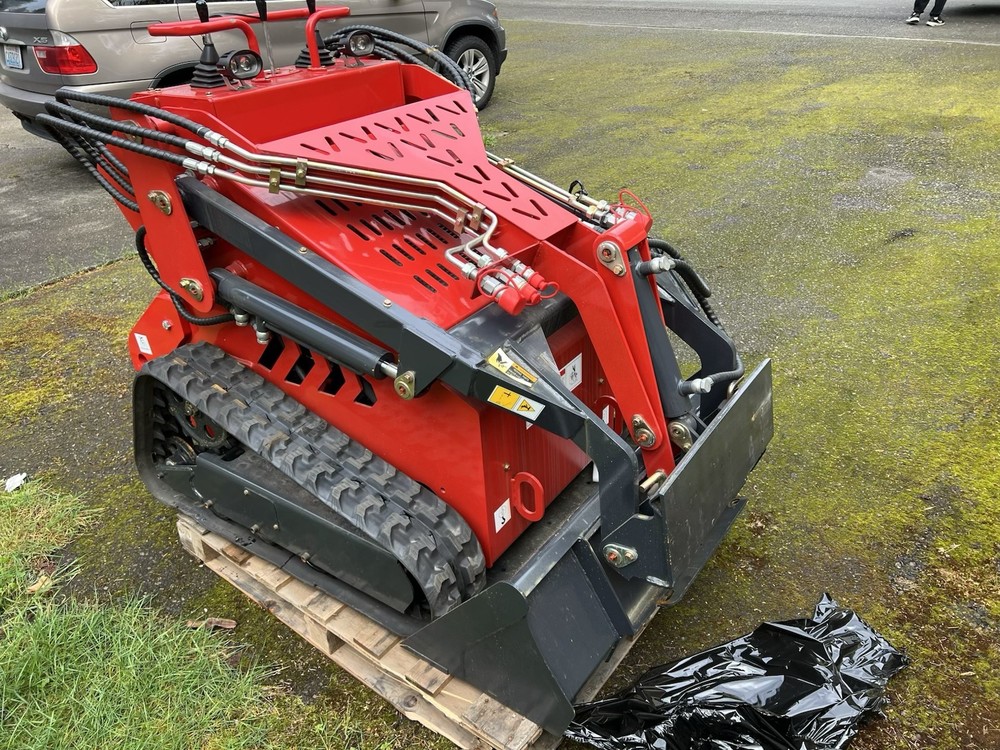 Upgraded Mini Skid Steer Tracked Loader 23HP Engine 3-Pumps Free Ship Unloading