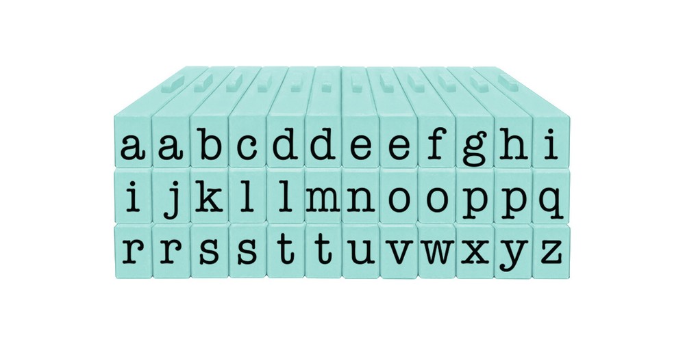 Alphabet - Attachable - Letter Medium 36 Pc. American Typewriter Lowercase Pegz