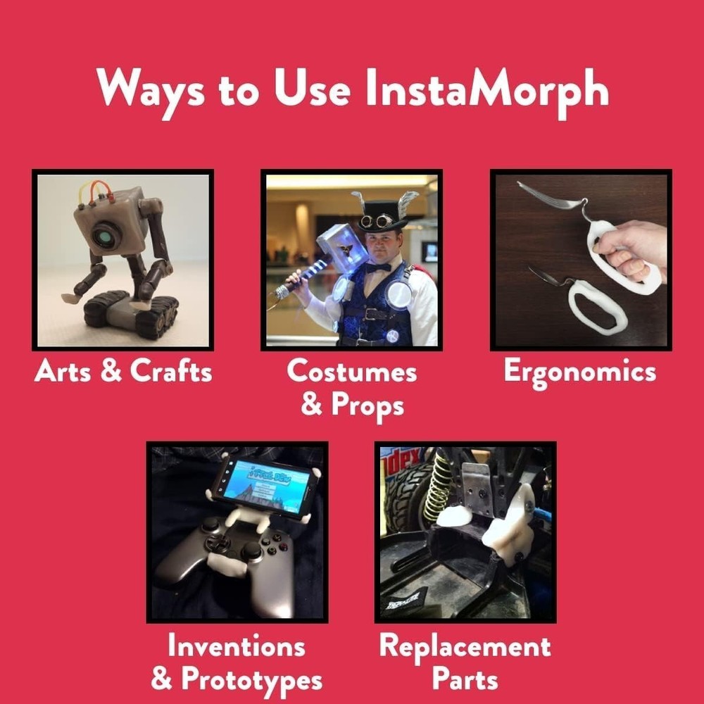 InstaMorph 6oz Moldable Thermoplastic Polymorph Reusable Plastic DIY Arts Crafts