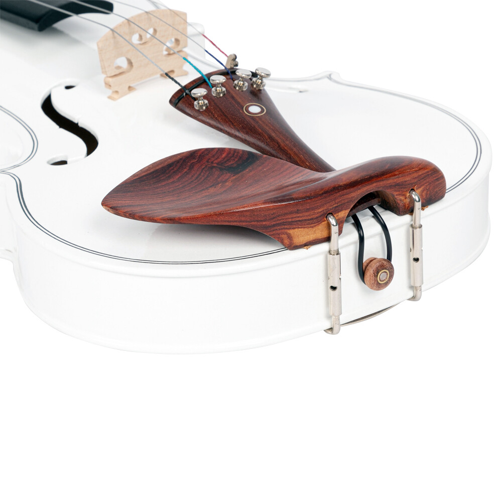 New 4/4 Spruce Panel Acoustic Violin with Case Bow Rosin Strings Matte White