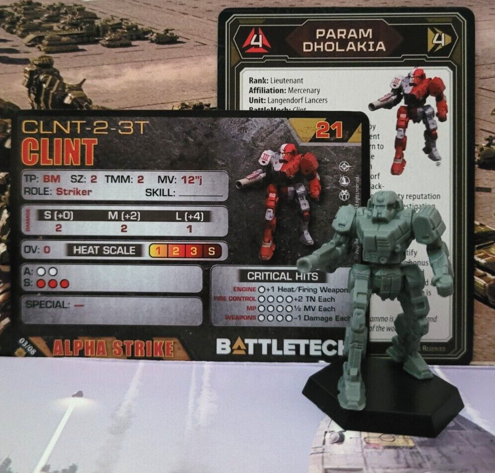 Battletech Clint Mech Pursuit Lance Inner Sphere Miniature