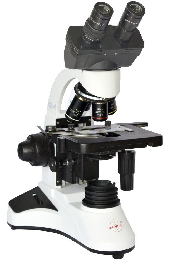 Professional Medical Compound Microscope 2500× Plan Objectives LED Illumination