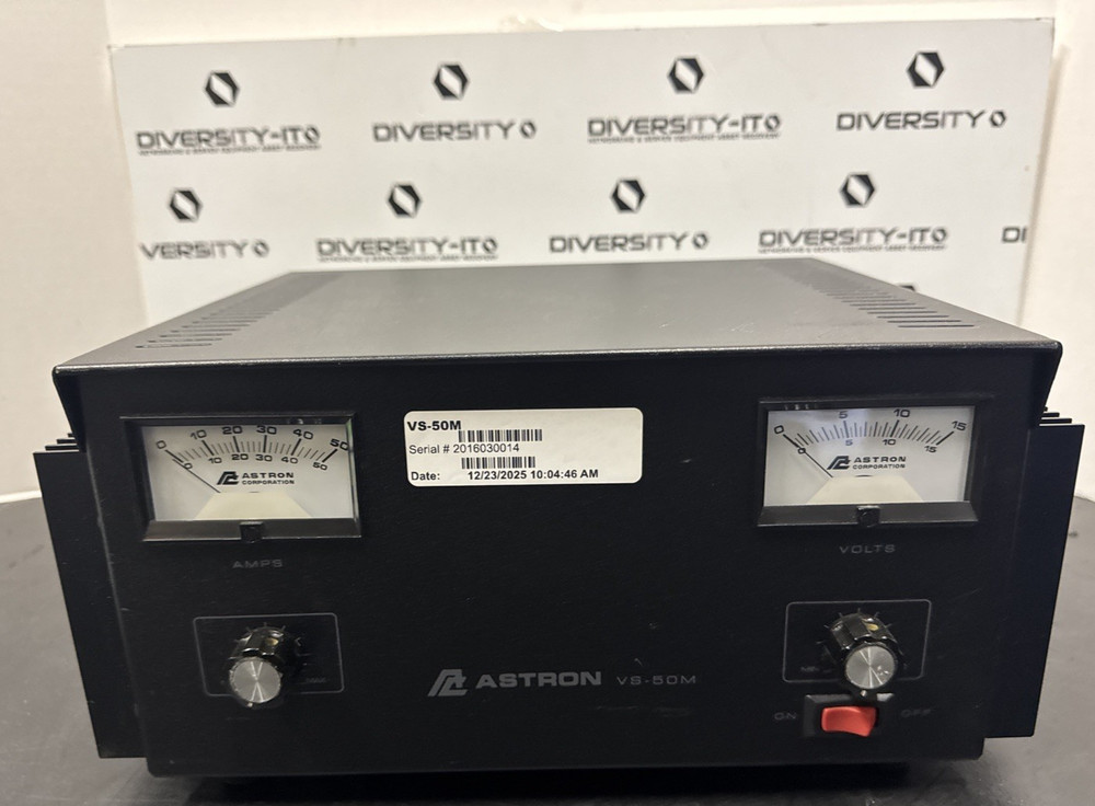 ASTRON VS-50M POWER SUPPLY 50-AMP ADJUSTABLE VOLTAGE AND CURRENT LIMITER