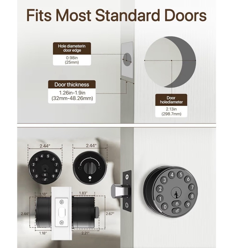 Keyless Electronic Deadbolt Door Lock (YL-68-MINI style)