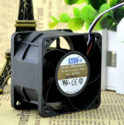 1pcs AVC 2B06038B48H 6038 48V 0.35A 6CM 4-wire cooling fan