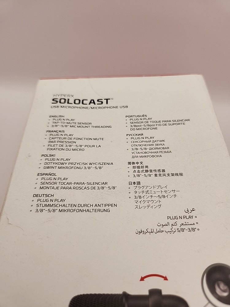 HyperX Solocast USB Microphone For PC, PS4, PS5 And MAC.