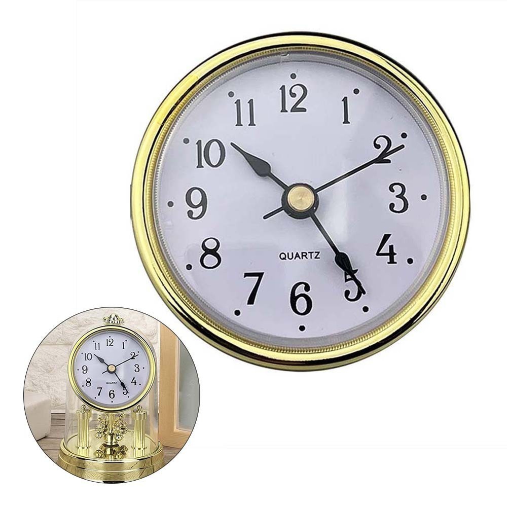 Quartz Clock Inserts Replacement 65MM Gold Arabic Numbers Clock Movement