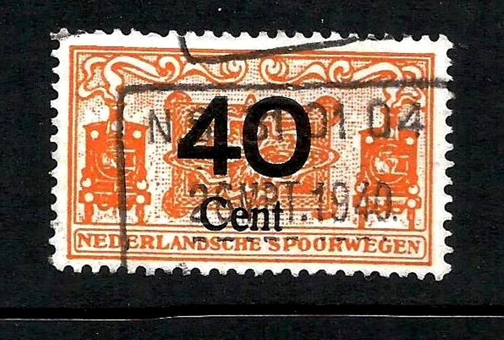 (I.B) Netherlands Railway (Spoorwegen) : Parcel Stamp 40c