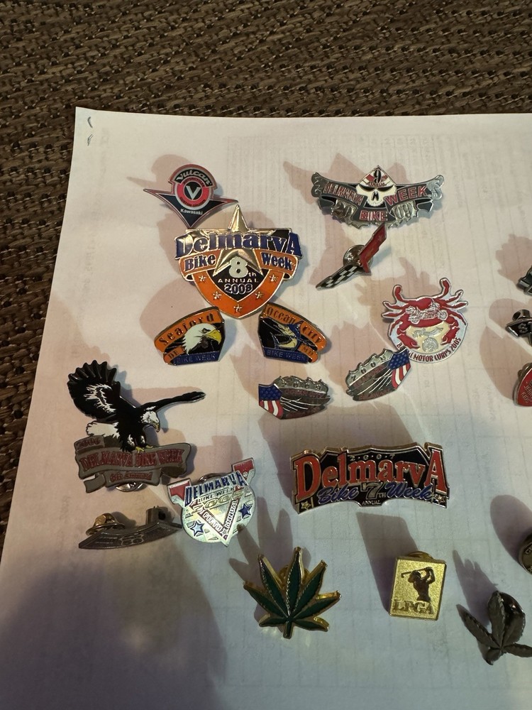 High Quality Vintage Motorcycle Biker Pins Set