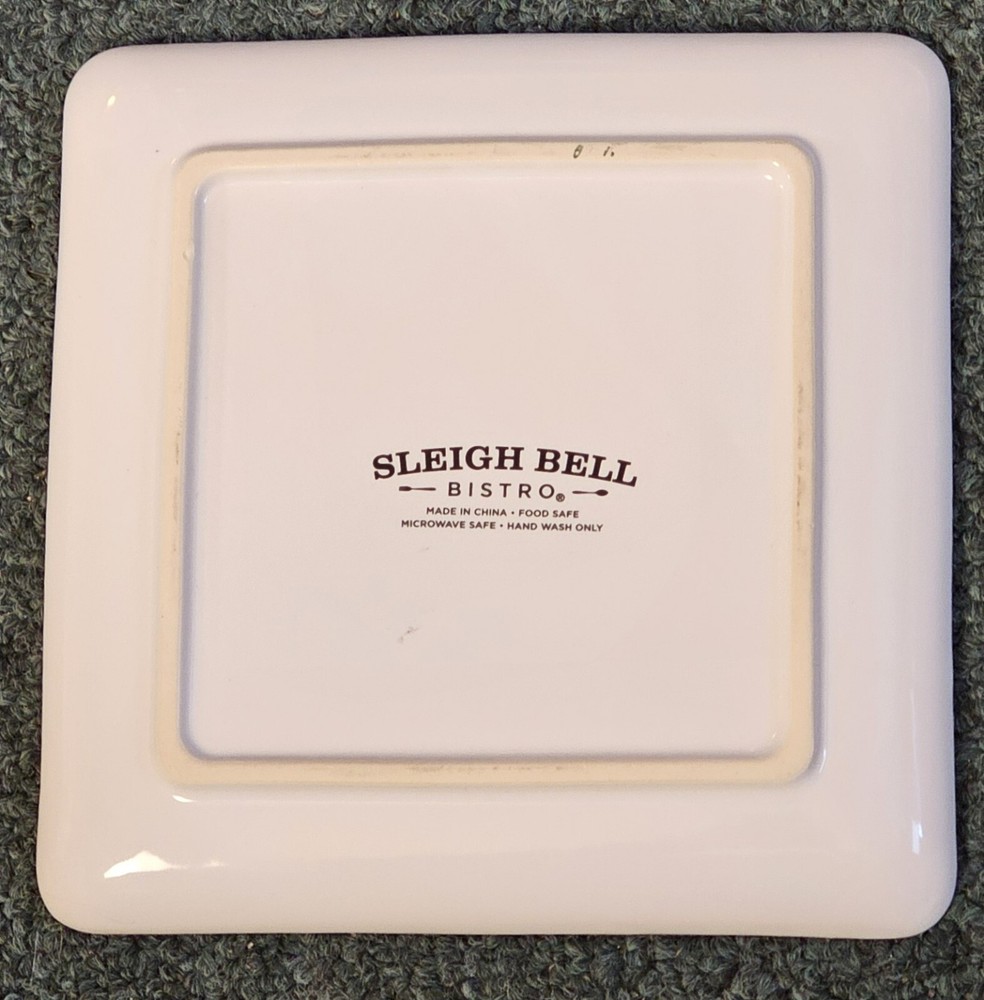Square Christmas Cookie Plate