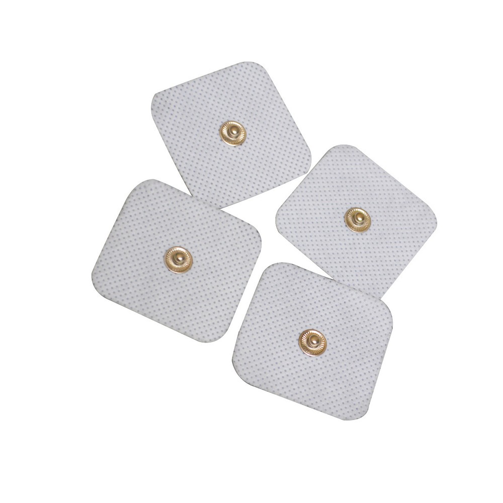 Non-woven square button electrode pads self-adhesive For TENS Machine 4*4cm