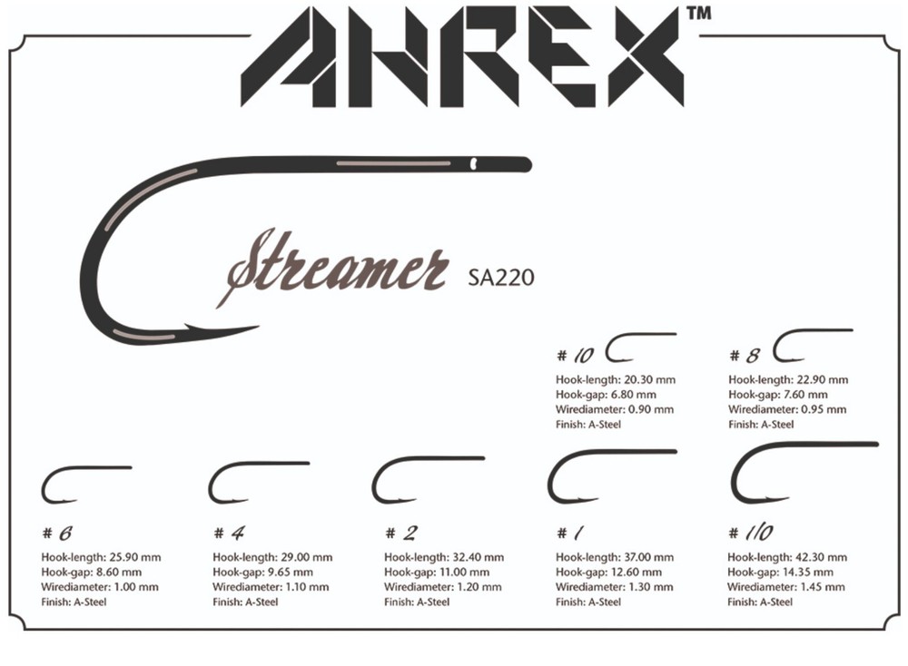 AHREX SA220 SALTWATER STREAMER HOOK - Fly Tying NEW!