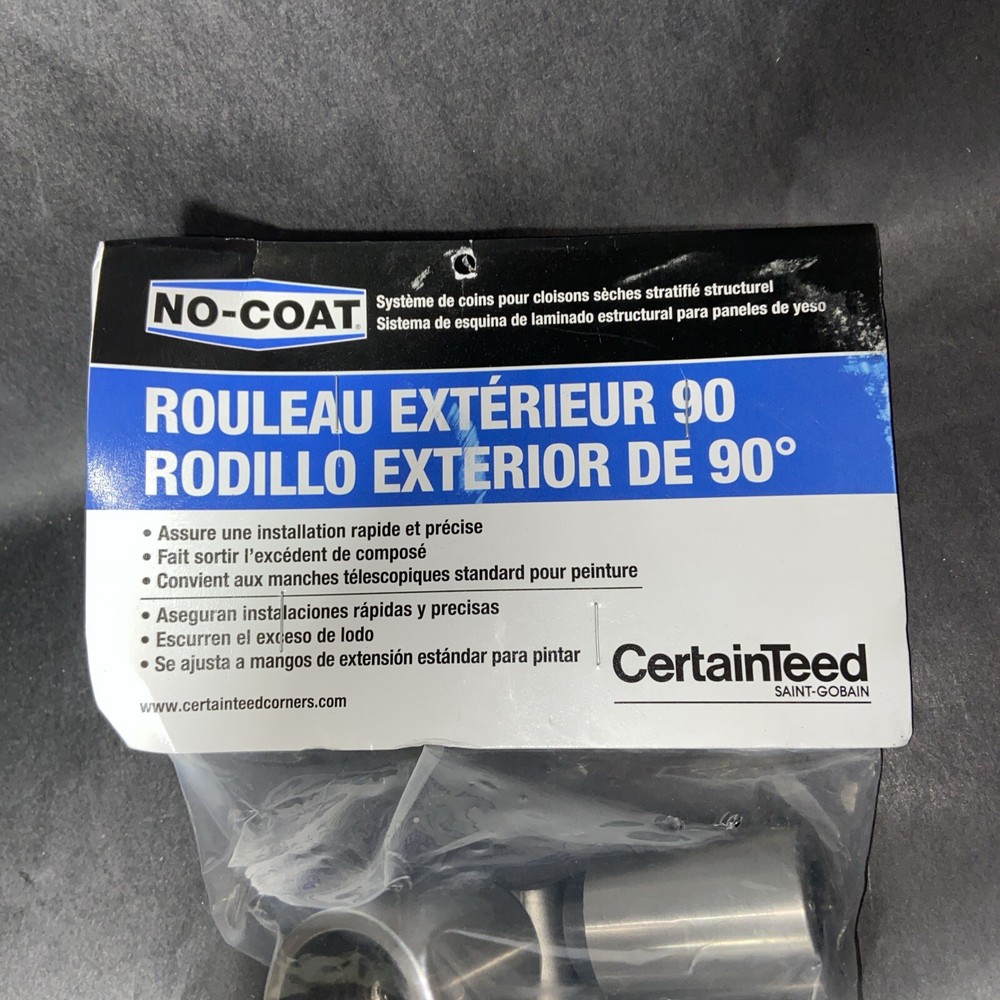 No-Coat Pro Smart Solid-90 Roller for Outside Drywall Corner Application