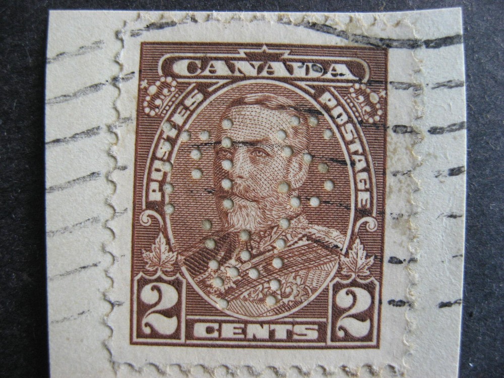 Canada perfin MSW Montreal Stencil Works