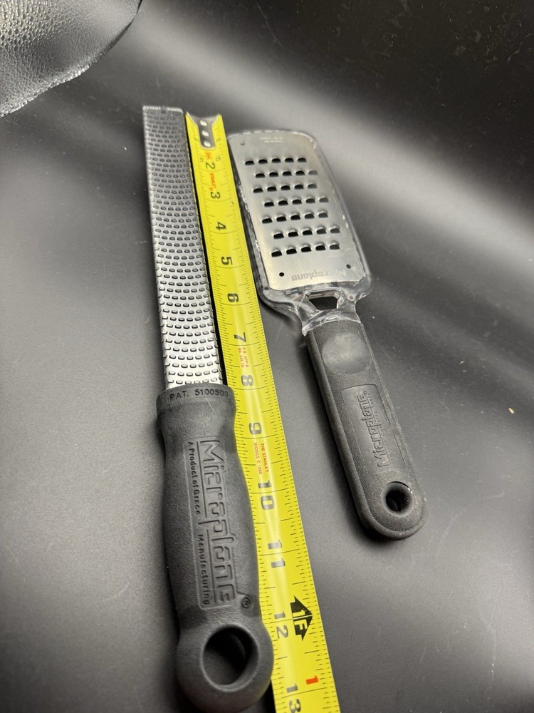 Microplane Graters (2) Zester & Extra Course Black Handles