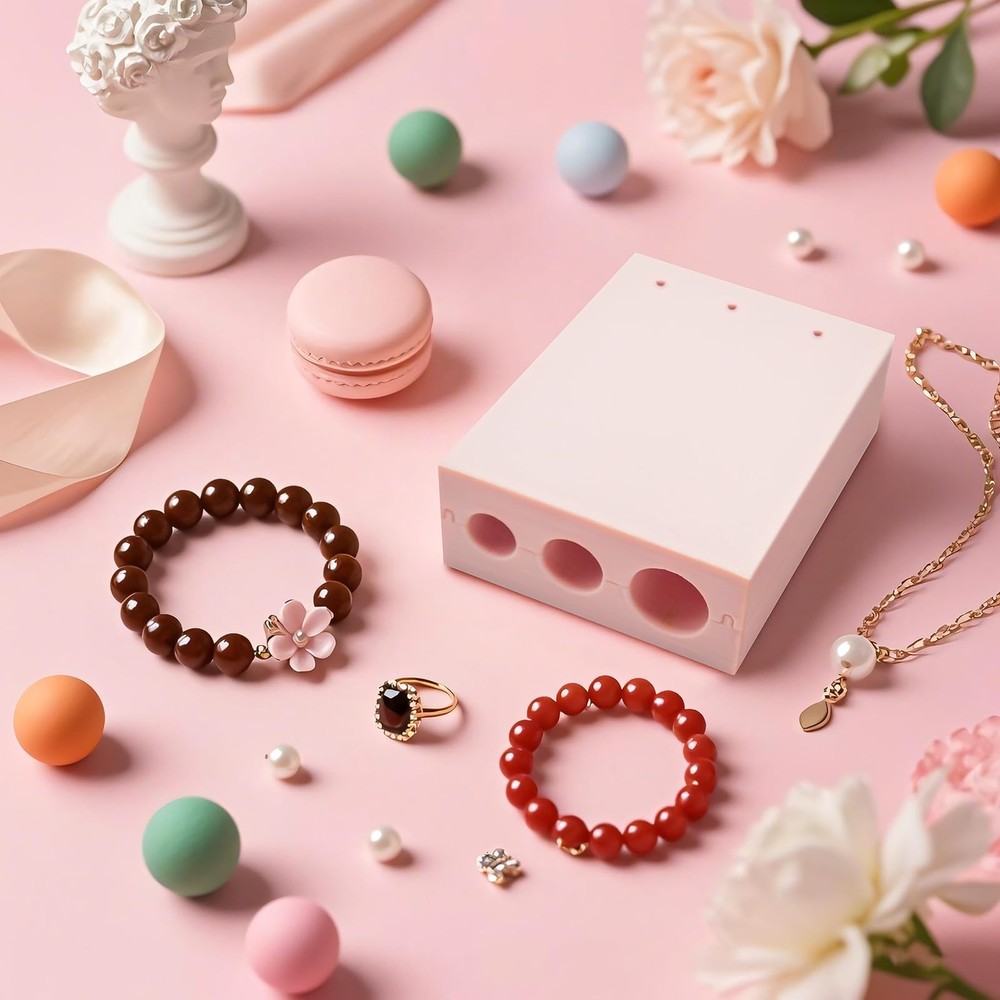 GeryVtee Clay Bead Hole Maker Polymer Earring Tool Size 2, white