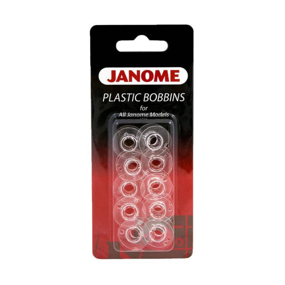 Janome 10-Pack Plastic Bobbins for All Janome Models Sewing Accessory