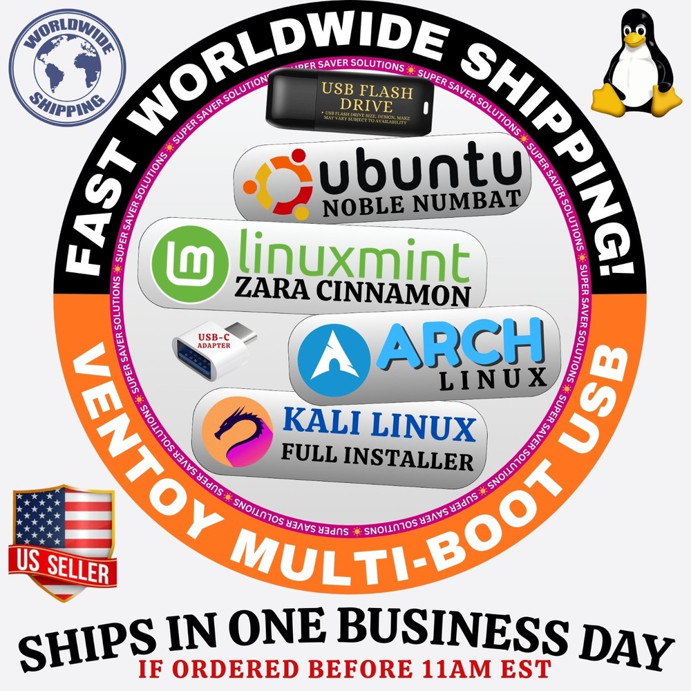 Magical MultiBoot Master USB Drive with Multiple Linux OS Distros, See Drop-Down