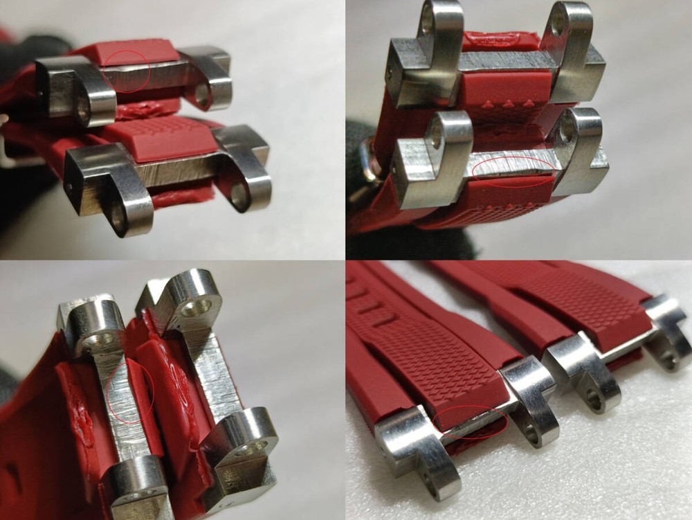 [] G-SHOCK Rubber Strap MTG-B1000 Dark Red/Silver Compatible (with minor