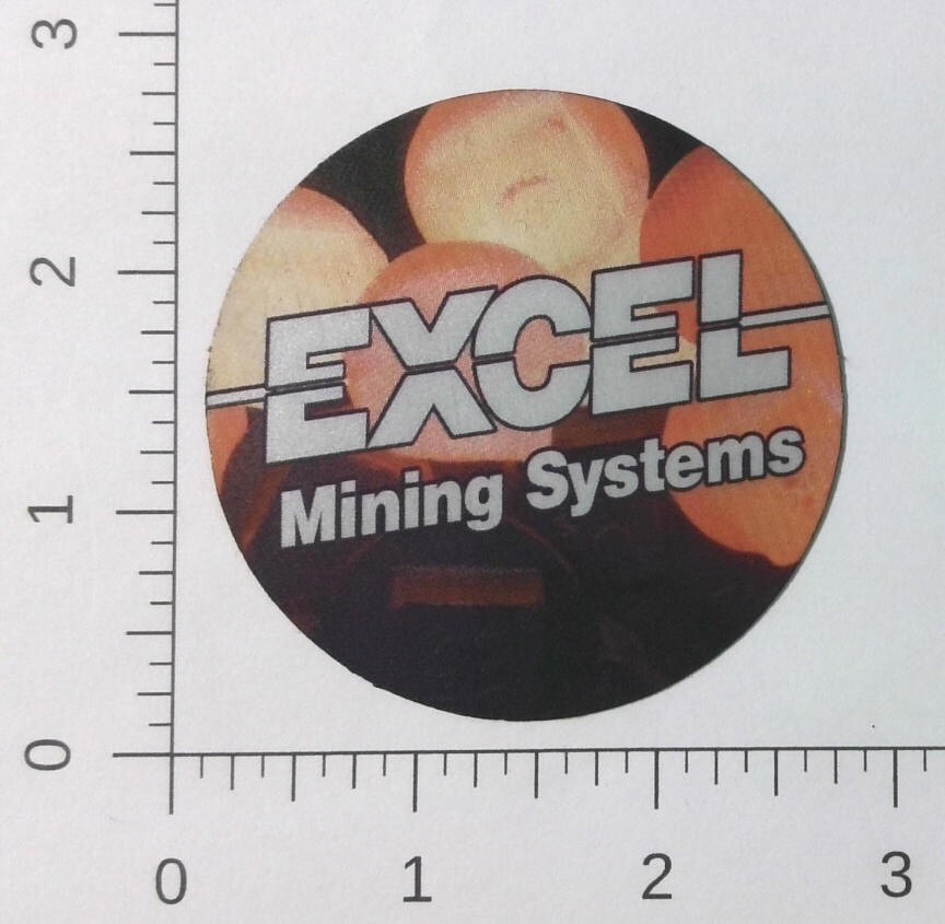 Vintage Excel Mining Systems Inc Cadiz Ohio Coal Mining Sticker Decal