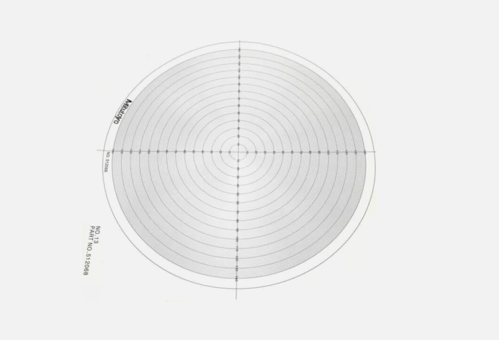 1pcs 512068 Optical Comparator Chart For Profile Projector Overlay Chart