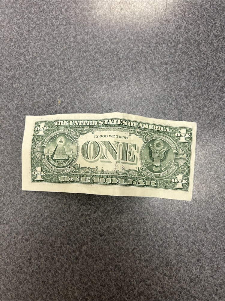 one dollar bill error print