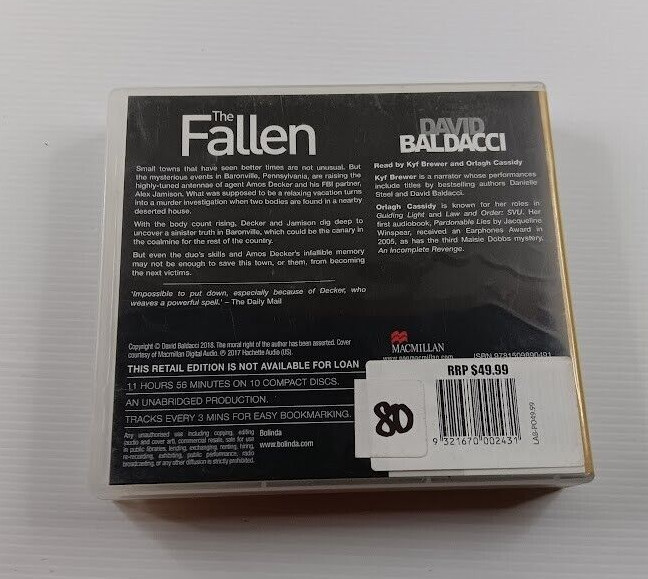 The Fallen by David Baldacci (English) Compact Disc Book