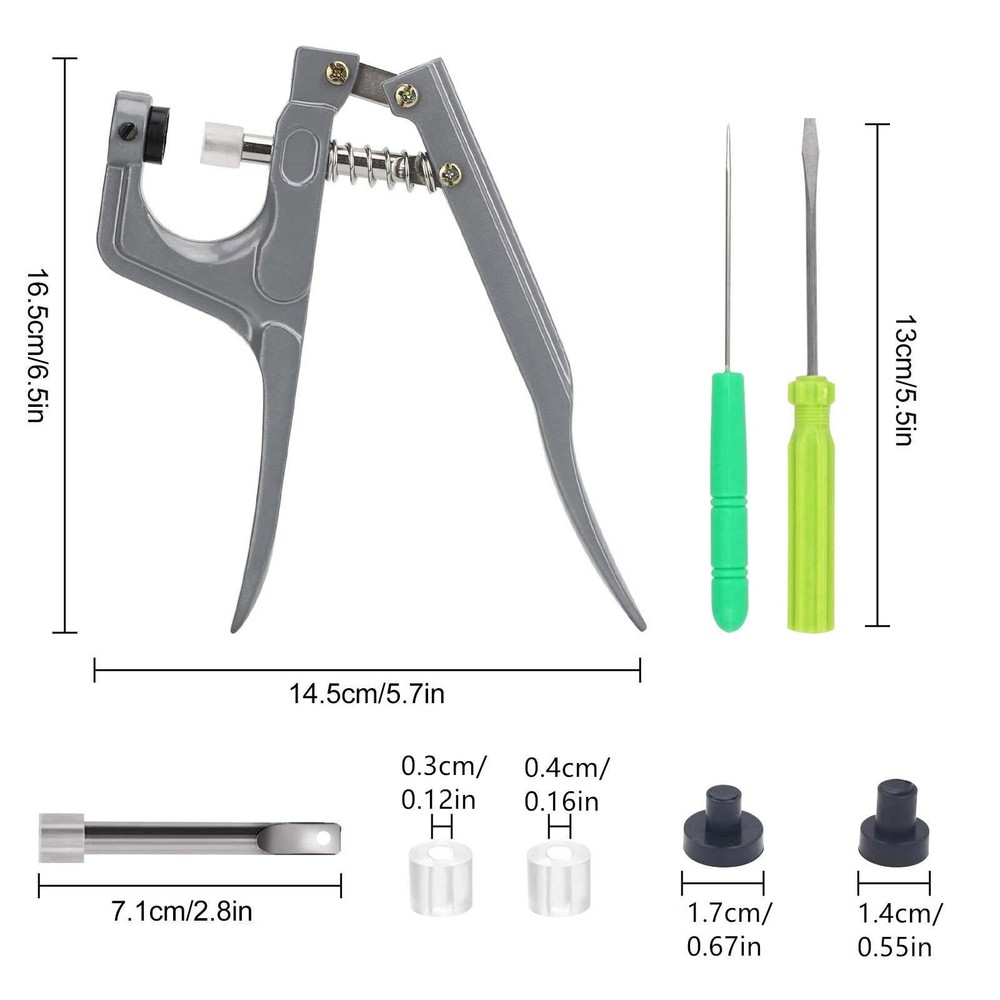 Transparent Case Professional Snap Buttons Press Tool Kit with Fastener Pliers