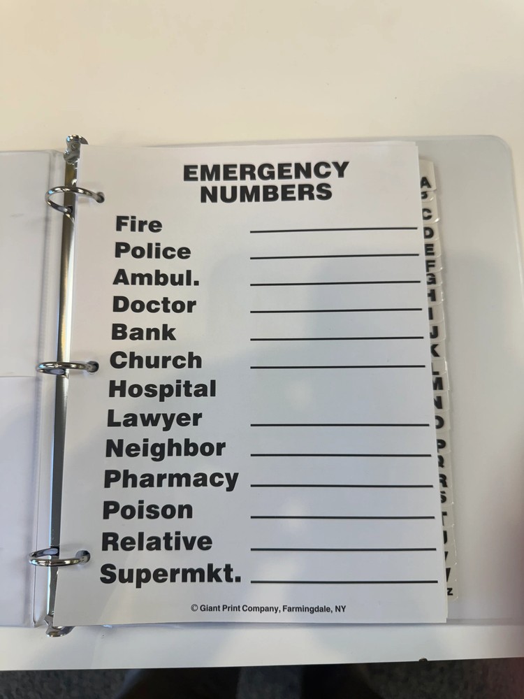 Compact Edition Giant Print Address Book for Low Vision