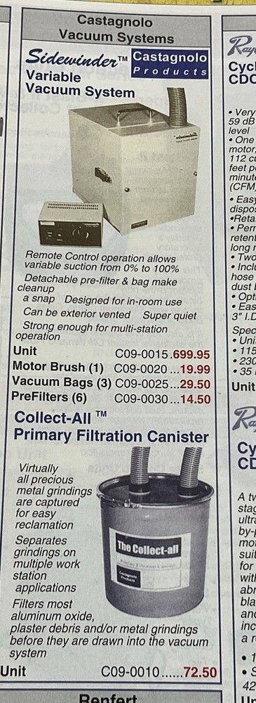 Castagnolo Sidewinder Dust Collection System
