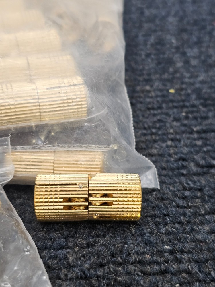 (QTY 24) BH144 Barrel Hinge Satin Brass, 3/4" Thick