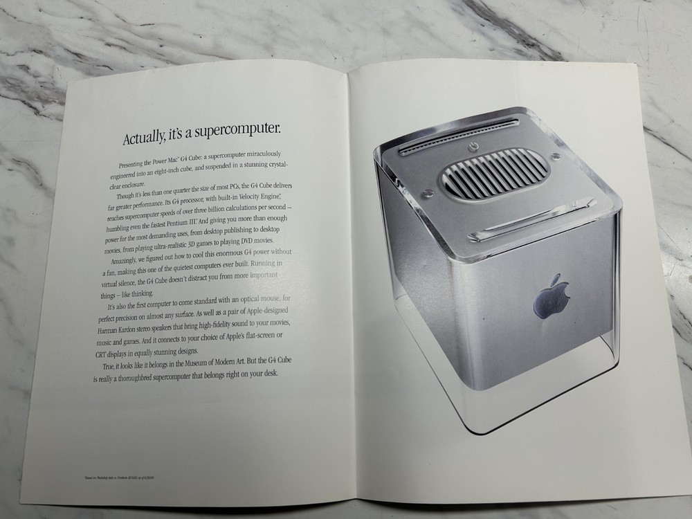 Original Mac G4 Cube - - Promotional Brochure- 2000 New