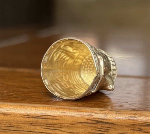 Vintage Sterling Silver Embossed Bambi Design Thimble