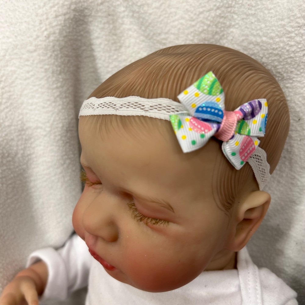 Easter Eggs Hair Bow Headband, 1” Easter Eggs hairbow, Easter Bow