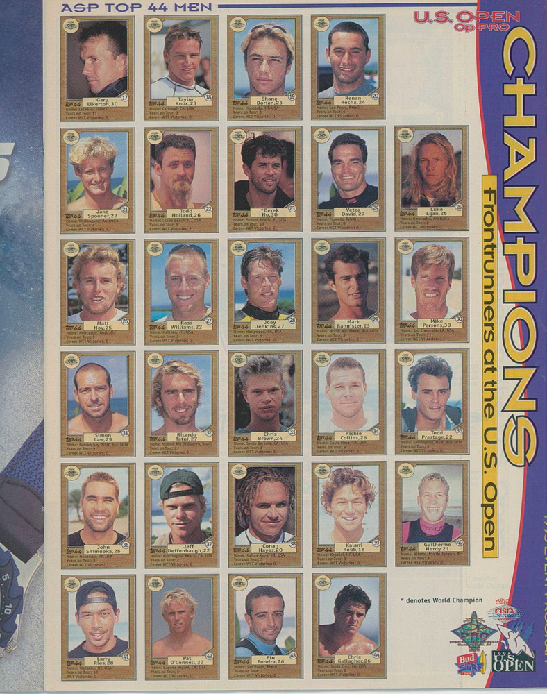US Open OP Pro Surf contest program- 1995