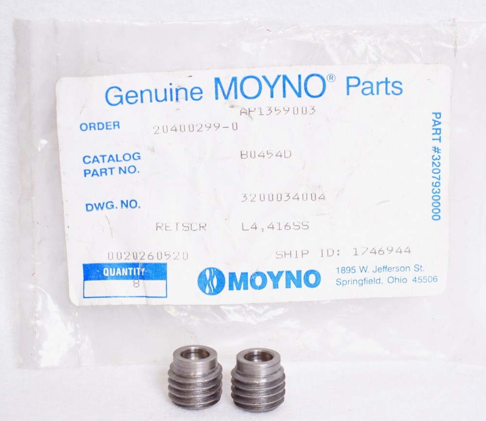 2 Count Moyno Retaining Screws for L & J Frame Pumps B0454D AP1359003
