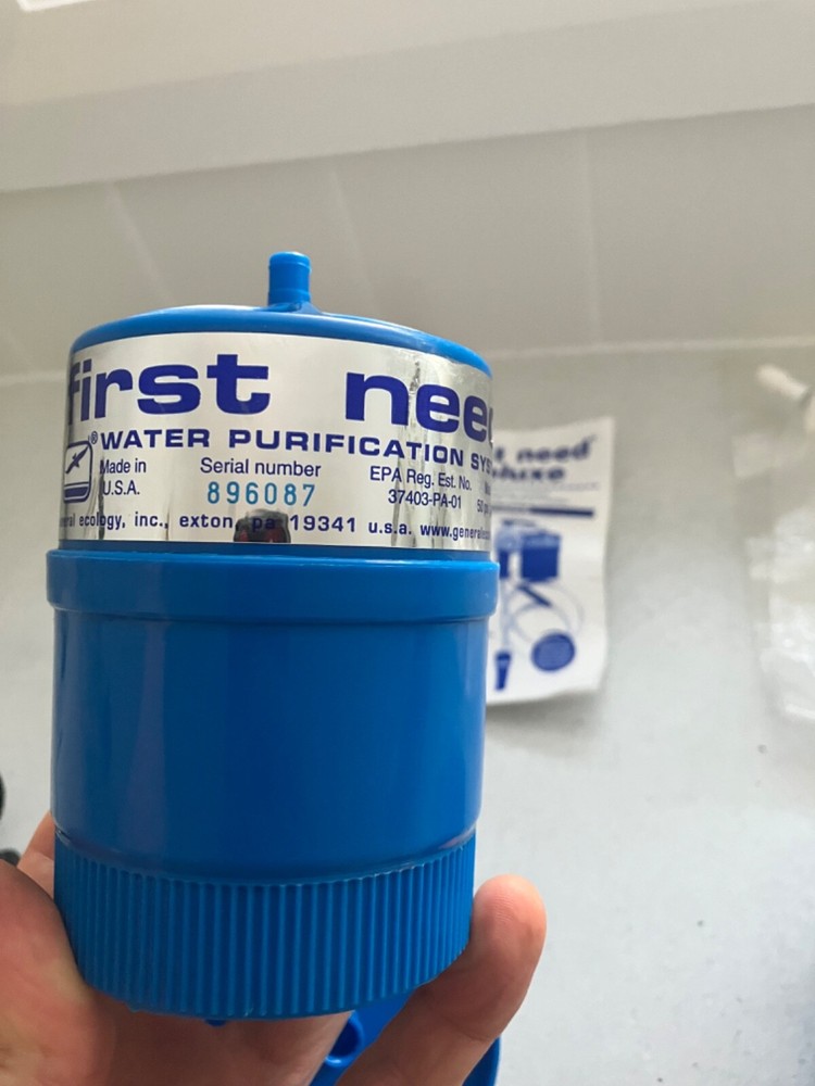 First Need Portable Water Purifier Micro Filter Camping Hiking New