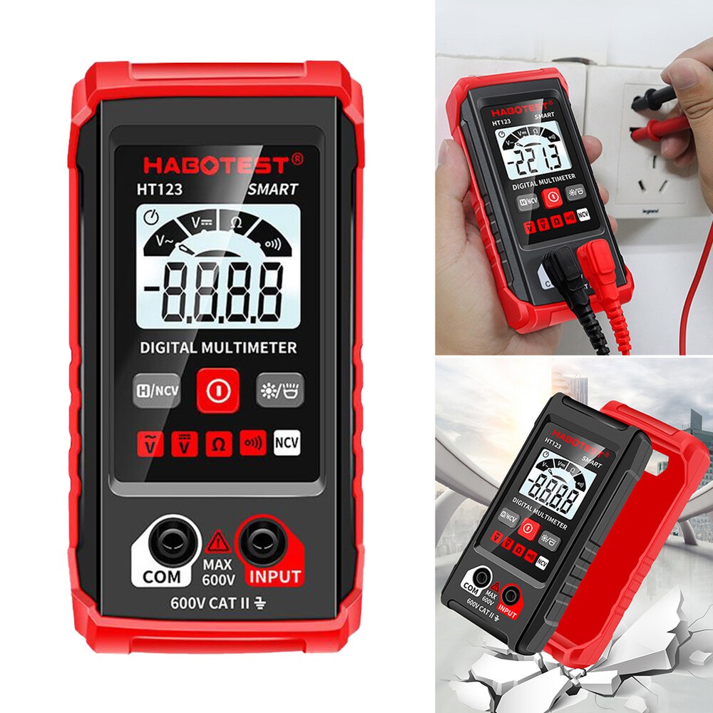 Digital Multimeter Electrical Auto-Ranging Voltmeter Non-Contact Voltage Tester