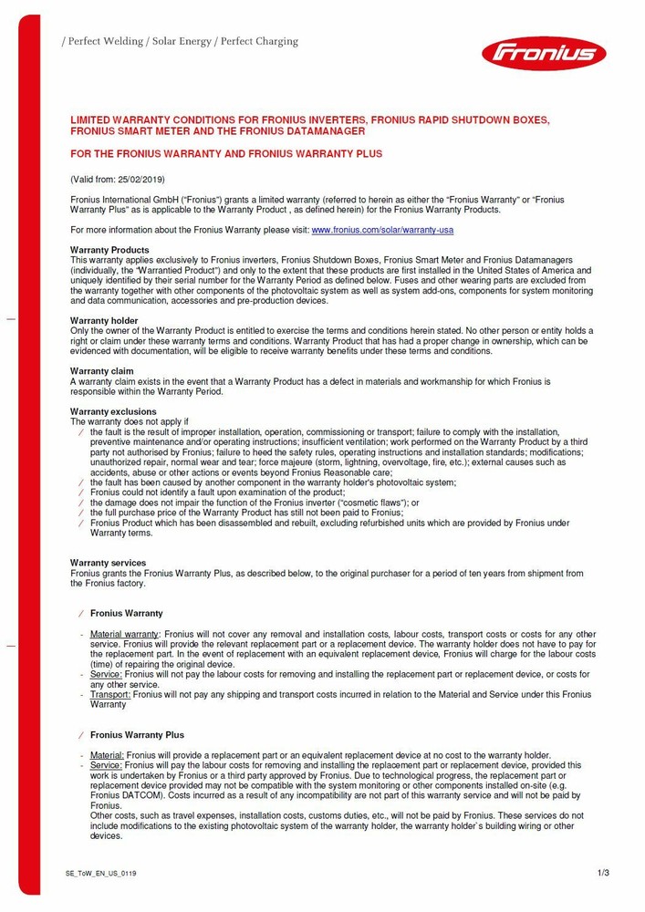 Fronius 4,240,153 Rapid Shutdown Box-Duo