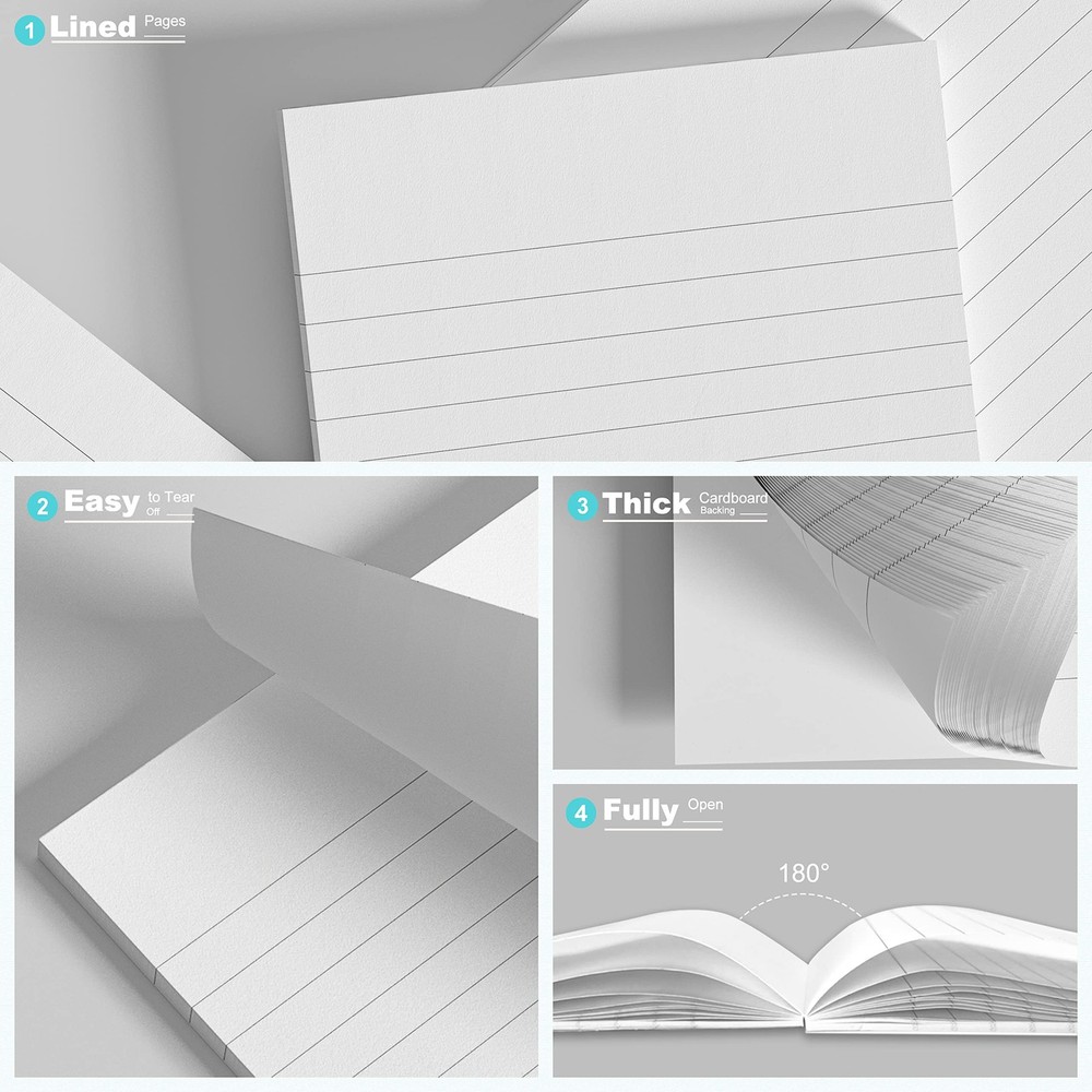 10 Pack Note Pads Small 4x6 Inch Lined Writing Memo Refills