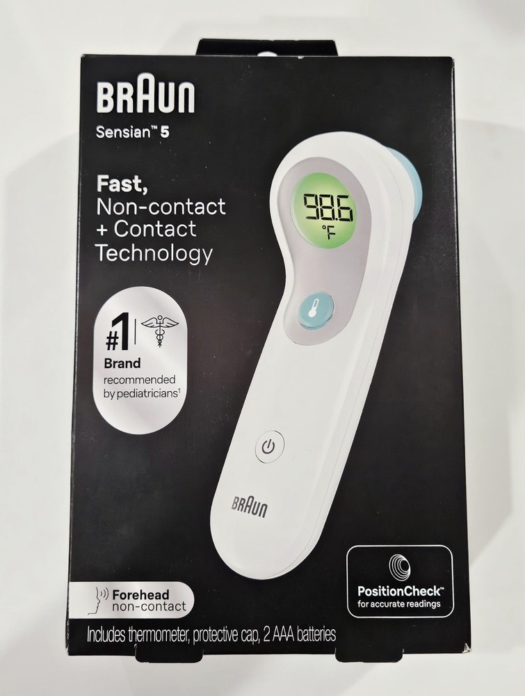 Braun NTF3000US No Touch Plus Forehead Digital Thermometer, NEW