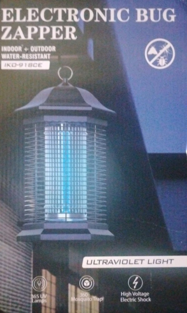 Electronic bug zapper indoor and outdoor use.