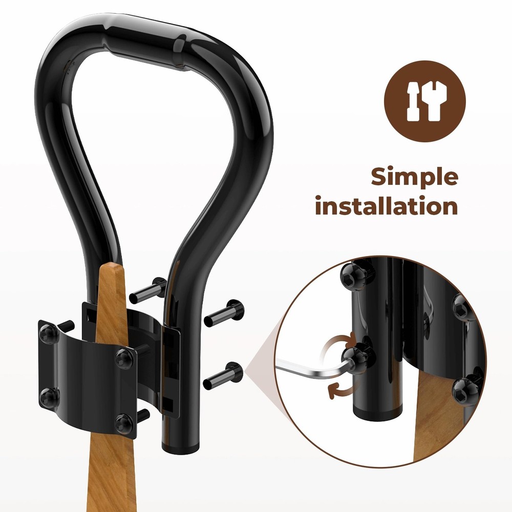 Modern Black Metal Recliner Handle Extender, Oversized Lever Extender for Eld...