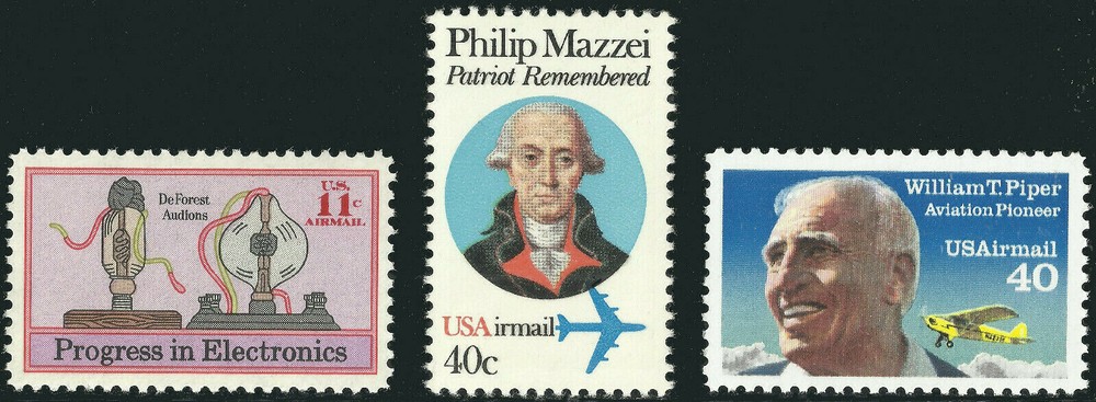 Scott C86, C98 & C129 - 3 Mint, Never Hinged  Airmail Stamps